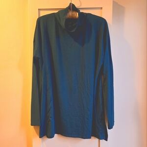 J.Jill High-Low Turtleneck Tunic Turquoise Large
